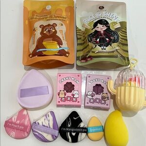 New-Red and Mauve Trading lip and cheek lucky charms- ETUDE Korea+more items!